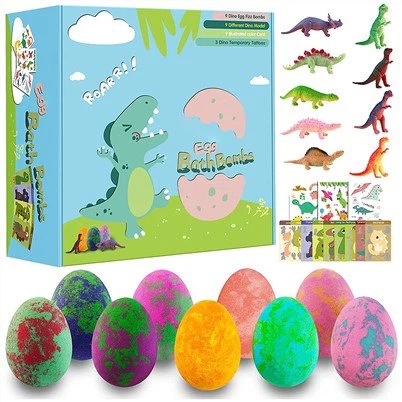 Органічна бомба для ванни з динозавром з іграшками всередині