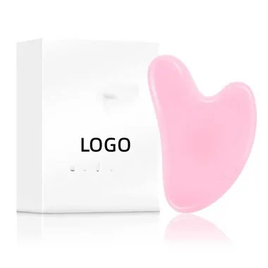 Рожевий натуральний камінь нефриту для інструменту для догляду за шкірою обличчя