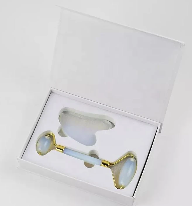Білий набори скреперів Opal Jade та Gua Sha Scrape