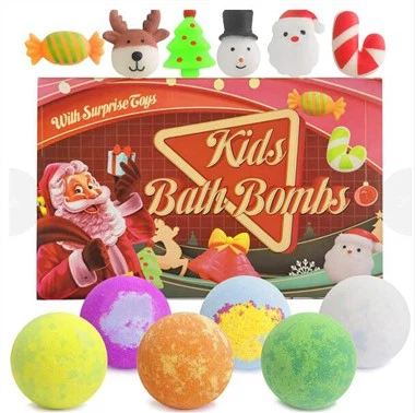 Різдвяні бомби для ванни з сюрпризними іграшками всередині