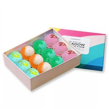 Барвисті бомби для ванни з красивою подарунковою коробкою