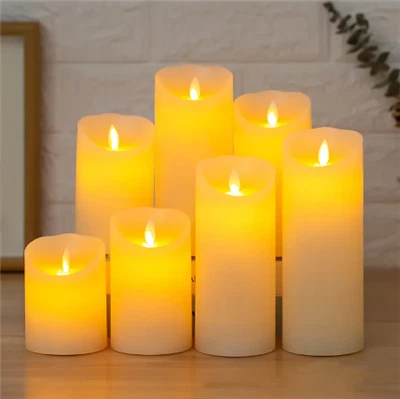 Flameless Wickless Battery USB Electric Rechargeable Battery Pillar Ароматична свічка